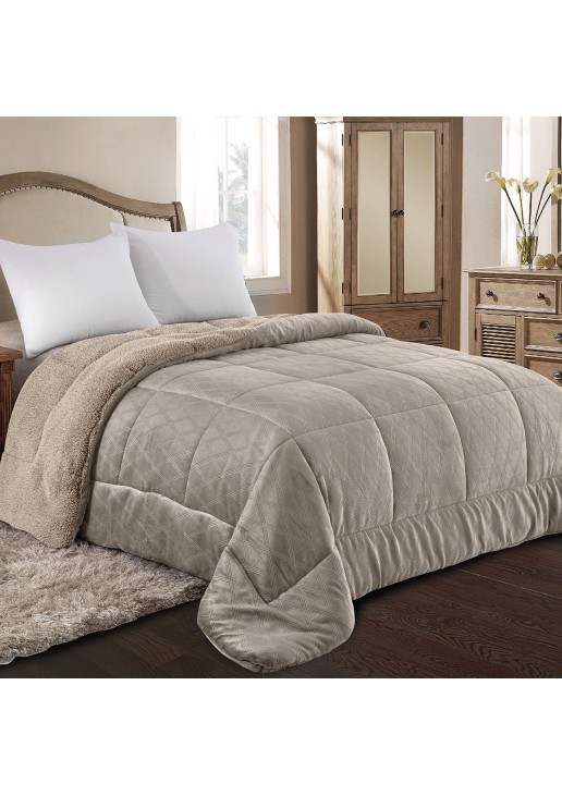 ΚΟΥΒΕΡΤΟΠΑΠΛΩΜΑ ΜΟΝΟ 160X220 ADAM HOME (820) TAUPE