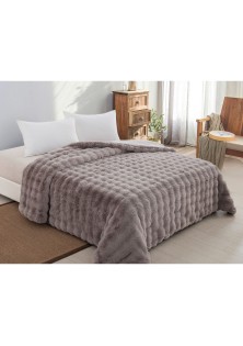 ΚΟΥΒΕΡΤΟΠΑΠΛΩΜΑ ΓΟΥΝΑ/FLANNEL ΥΠΕΡΔΙΠΛΟ 220X240 ADAM HOME GREY