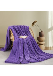 ΚΟΥΒΕΡΤΑ FLEECE/SHERPA 220X240 ADAM HOME (400) PURPLE(73)