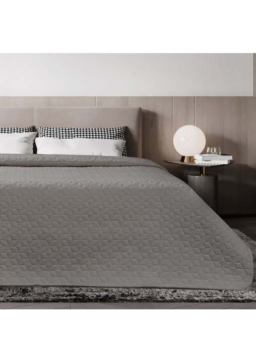 ΚΟΥΒΕΡΛΙ MICROFIBER PRE-WASHED ΥΠΕΡΔΙΠΛΟ 220X240 ADAM HOME VIVA GREY