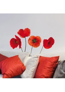 Poppies αυτοκόλλητα τοίχου βινυλίου ANGO