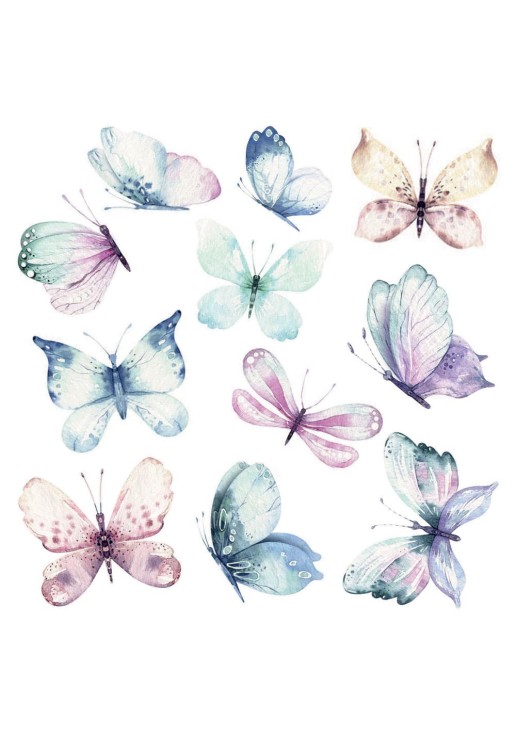 Watercolour Butterflies αυτοκόλλητα τοίχου βινυλίου M ANGO