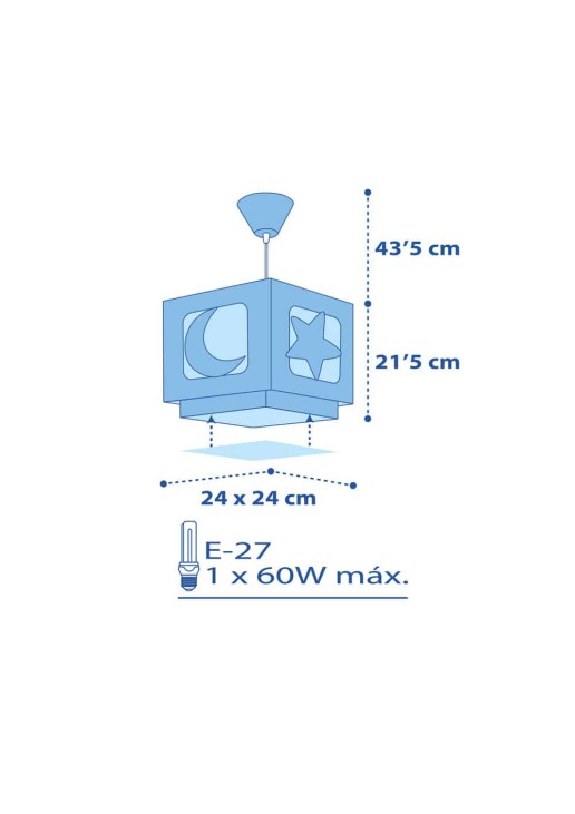 MoonLight Blue κρεμαστό φωτιστικό φωσφορίζον ANGO