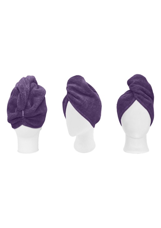 Πετσέτα μαλλιών Turban Art 3408 Μωβ Beauty Home